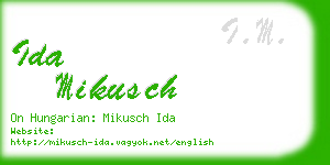 ida mikusch business card